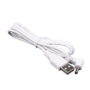 USB 남성 ~ 90도 3.5mmx1.35mm DC 전력 수컷 플러그 5V 케이블 100cm/3.3ft, 하얀색, 1개