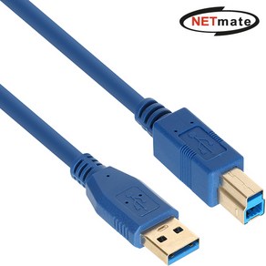 넷메이트 NM-UB303BLZ USB3.0 AM-BM 케이블 0.3m (블루), 상세페이지 참조, 1개