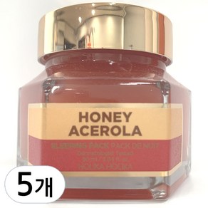 홀리카홀리카 꿀피부 슬리핑팩 아세로라 꿀 리뉴얼, 5개, 90ml