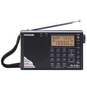 단파AMFM DSP 처리 BCL 라디오 TECSUN PL-310ET(블랙) 해외 단파 라디오 고감도 수신 구 PL-310의 후속 기종 일본어 메뉴얼 첨부