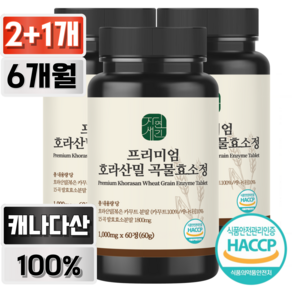 자연새긴 프리미엄 호라산밀 곡물효소 정 1000mg