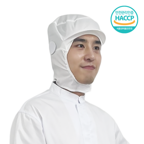 [데스피도] HACCP 위생모 턱덮개형 식품공장 조리모 위생모자(화이트), 1개, 화이트