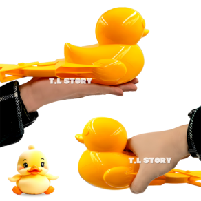 국산 초대형 2p세트 눈집게 오리 눈사람 스노우볼 메이커 오리 눈 집게 (41cm)