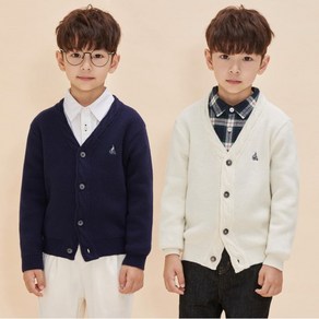 [BEANPOLE KIDS] 24FW 울 플레인형 자카드 카디건 (2종 택1)