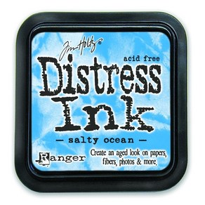 Range Tim Holtz Distess Ink Pad Salty Ocean 레인저 팀 홀츠 디스트레스 잉크 패드 솔티 오션, 1개, Blue