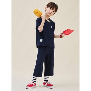 [브랜드정품]빈폴키즈 공식브랜드관 [BEANPOLE KIDS] 7부 피케 상하세트 네이비 (BI5241U07R) 등교룩 등원룩