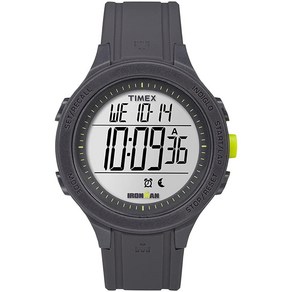 Timex 아이언맨 에센셜 손목시계 남성용 30 블랙/라임 실리콘 스트랩 (TW5M14500)