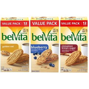 (미국직배송) belvita 벨비타 아침식사 대용 통곡물 영양 비스킷 50g 36개입 3가지맛