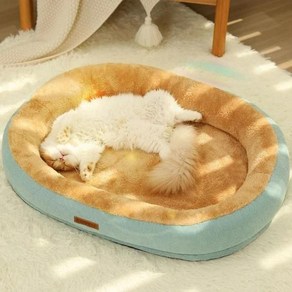 Kimpets 고양이 침대 개 애완 동물 침대 개집 미끄럼 방지 따뜻한 작은 개 개집 수면 제거 부드러운 강아지 - Gray