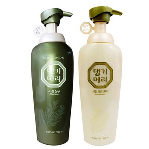 댕기머리 서린 샴푸 + 린스 500ml 세트 보습 한방 바디워시 녹차추출물, 1개