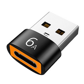 제이스마트 6A 고속 C타입 to USB A 3.0 변환젠더, 1개, 블랙