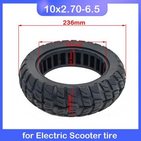 스쿠터 전기 스쿠터용 비팽창식 방폭 솔리드 타이어 10 인치 10x. 70-6.5 70/65-6.5 범용 255x70, 1개, 1개입