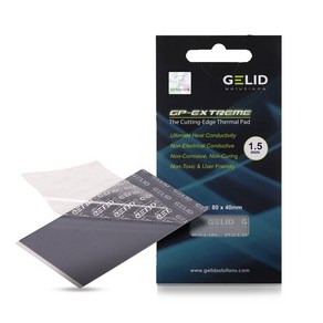 GELID Exteme 서멀패드 열전도율 12W/mk 방열패드 80 x 40 두께 1.5mm 겔리드 정품, 1개