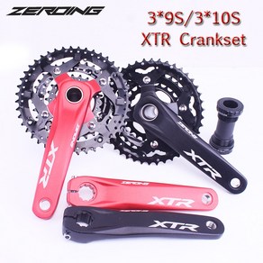 XTR MTB 크랭크 세트 XTR XT용 BB 포함 104 64BCD 3*9S 3*10S 트리플 자전거 크랭크 세트 170mm 통합 크랭크, 6)10S Cankset Red, 1개