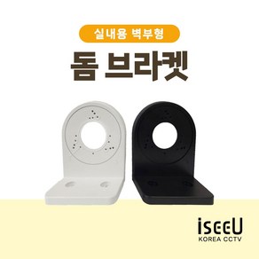 iseeU CCTV 벽부형 실내 돔브라켓, 블랙, 1개