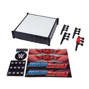 Mattel WWE 슈퍼스타 링 메인 및 RAW용 라벨 포함 스프링 장착 링 매트 프로 텐션 탄성 로프 210568