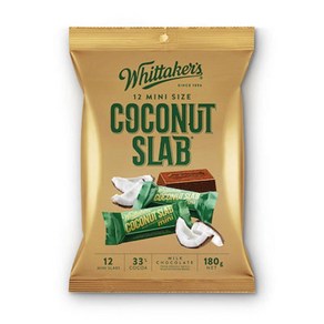 Coconut Slab Whittake's 12 mini size chocolate sl 코코넛 슬랩 휘태커스 12미니 사이즈 초콜렛 슬랩 180g (뉴질랜드산) (코코넛 슬랩, 1개