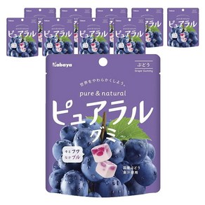 카바야 퓨어라루 구미 포도맛, 58g, 10개