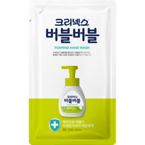 크리넥스 버블버블 핸드워시 힐링그린 리필, 6개, 200ml