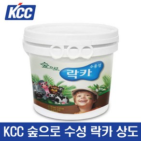 KCC 숲으로 수성 락카 상도 3.78L (투명 반광) 목재용, 1개