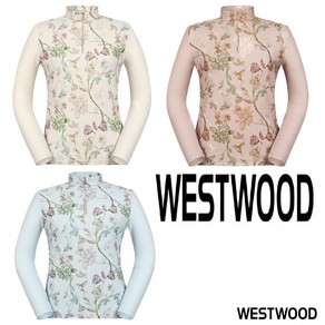 웨스트우드(WESTWOOD) [웨스트우드] 여성 간절기 초특가50% 플라워 프린트 집업 티셔츠 WM3WCTS314DSAP