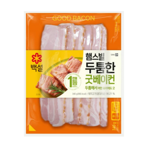 CJ 백설 햄스빌두툼한굿베이컨340g, 340g, 1개