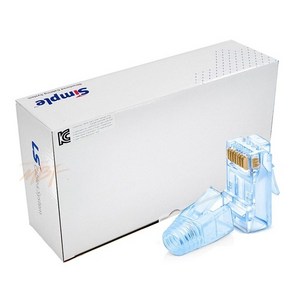 CAT.6 RJ-45 관통형 커넥터 EZ플러그 100개 LS-MP-UC6-RJ45-EZ