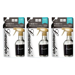 란도린 패브릭 미스트 섬유탈취제 리필 320ml 클래식 플로럴, 3개