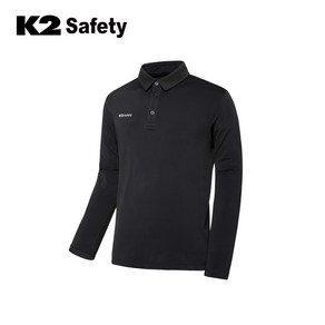 K2 Safety TS-F2201 동계 티셔츠 기모 긴팔 카라티 작업복 근무복 워크웨어, 1개