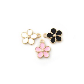 싼비즈 [7016-05]에폭펜던트 코스모스 12x15mm 골드 1개