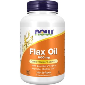 나우푸드 대마종자유 플랙스 오일 Flax Oil 아마씨유 1000mg 100정 x3, 3개