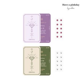 아트박스/더큐엘 해브어핑크데이 스와로브스키 정품 크리스탈 붙이는피어싱 스티커이어링10pcs