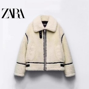 ZARA 여성 플리스 무스탕 자켓 재킷 양털 퍼 뽀글이 숏 코트 3548247