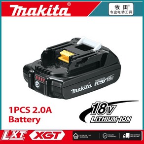 충전식 배터리 18650 리튬 이온 셀 마키타 호환 전동 공구 BL1860 LXT400 에 적합 18V 2.0Ah, 05 Makita 호환 2A