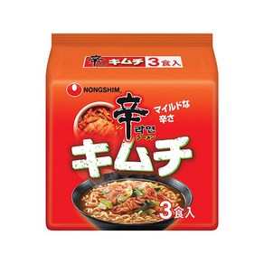 농심 김치 신라면 (120g 3개입)360g 1팩 일본한정 봉지라면 김치맛