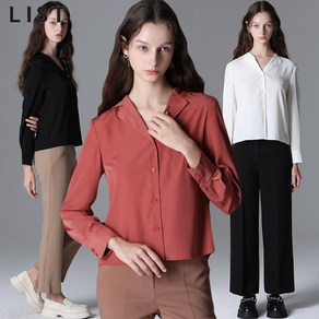 [리스트(LIST)] 슬릿 포인트 크롭 셔츠 (택가격118000원)