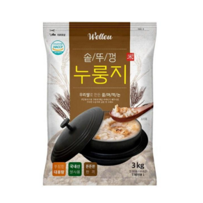 자연다움 우리쌀로 만든 끓여먹는 솥뚜껑 누룽지 3kg 4개