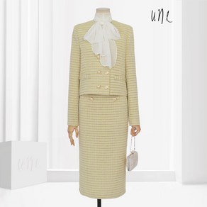 윈(une)[SET]글리터트위드자켓+스커트SET