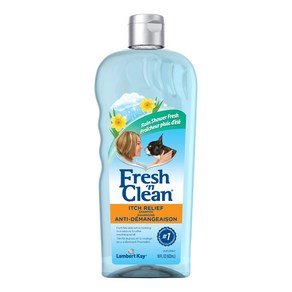 PetAg Fesh 'n Clean Itch Relief Shampoo - Rain Sh PetAg Fesh 'n Clean 가려움증 완화 샴푸 - 레인 샤워 프레쉬 향 개 샴, 533ml, 1개