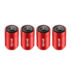 자동차 휠 타이어 밸브 캡 스템 커버 에어더스트 메르세데스 벤츠 AMG W204 W211 W126 4 개, 4개, 07 4 pcs-D-Red