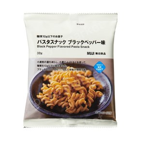 일본 MUJI 무인양품 저탄수 블랙페퍼맛 파스타 스낵 과자 (32g) 1개, 32g