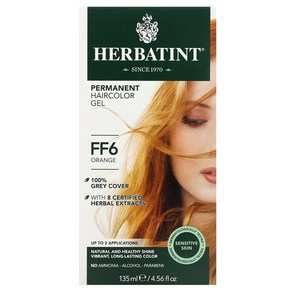 Hebatint 영구 염색 젤 FF6 오렌지 135ml(4.56fl oz), Hebatint영구염색젤FF6오렌지135ml456fl, 1개