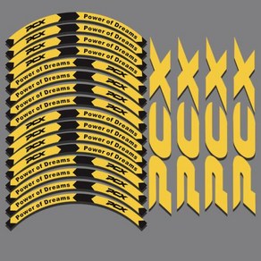 반사 Pcx 림 스티커 휠 데칼 세트 혼다 Pcx 125 150 160 pcx125 pcx150 pcx160 16 개, [05] 125 Gold 18-23