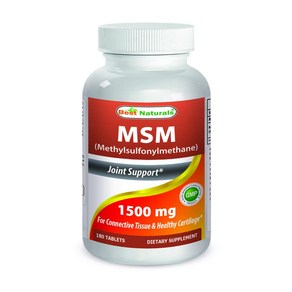 Best Natuals MSM 1500 mg 180 Tablets 베스트 내추럴 MSM 1500mg 180정, 1개