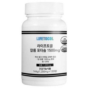 라이프토콜 칼륨 포타슘 1500mg 120정, 없음, 1개