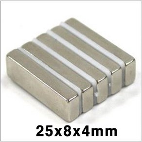 사각자석 25x8x4mm 네오디움 자석