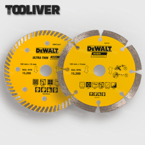 디월트 4인치 다이아몬드날 타일날 그라인더날 커팅 절단날, 1세트, 15mm 타일날 + 석재날
