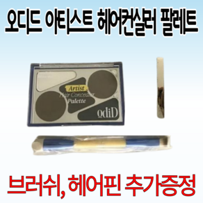 오디드 아티스트 헤어 컨실러 팔레트 12.9 g 기획세트 (브러쉬 + 헤어핀 추가증정), 1세트