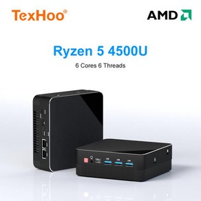 UMPC 미니 휴대용 포켓 게임기 콘솔 TexHoo 컴퓨터 PC 데스크탑 윈도우 11 프로 AMD R7 4800H R5 4500U 6 코어 스레드 16 GB 32GB DDR4 5, 없음, 1) AMD Ryzen 5 4500U - WiFi 5, 1) AMD Ryzen 5 4800H  WiFi 5