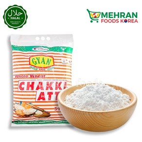 GYAN Whole Wheat Chakki Atta (Flou) 5kg (Nepal) 차키 아따 (밀가루), 1개